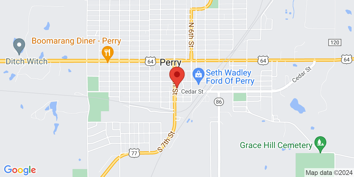 Map of Perry Carnegie Library